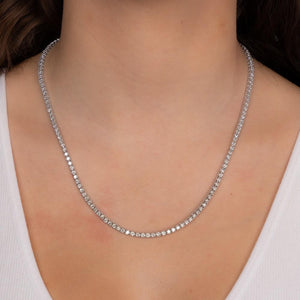 Open image in slideshow, 5 Carat Diamond Illusion Tennis Necklace
